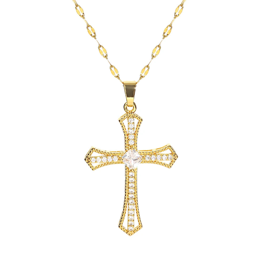 Pure Devotion Cross Necklace