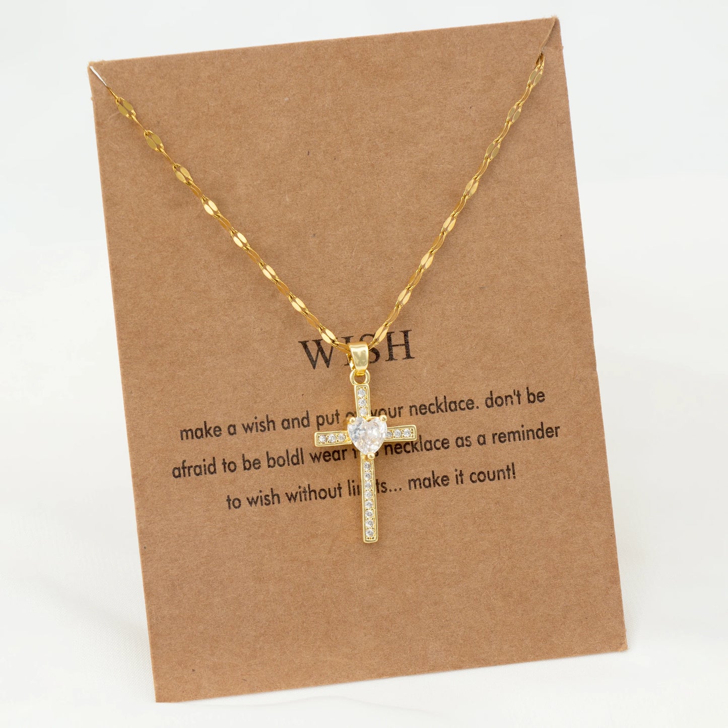 Heart Cross Necklace